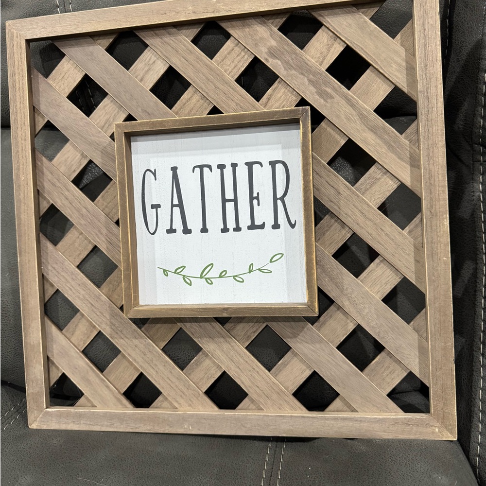 Wooden Gather Wall Decor